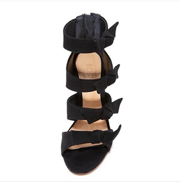 Schatz Black Suede Miranda Bow Heels - 7.5B - Picture 6 of 15